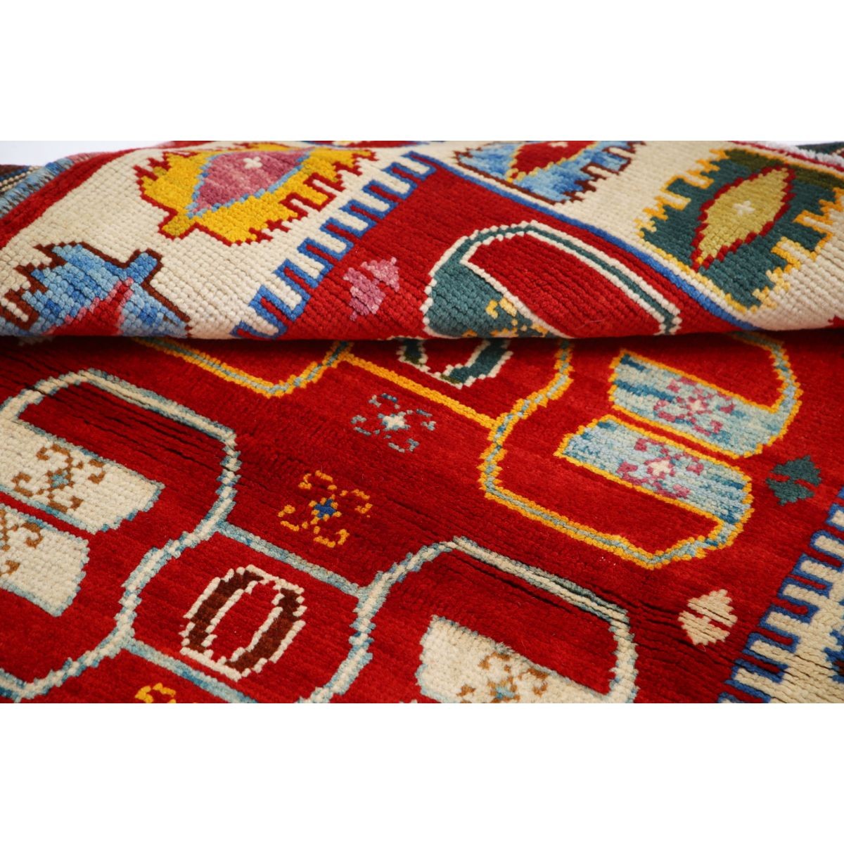 Revival 3x5 Handmade Double Knotted Washable Wool Rug - Colorful