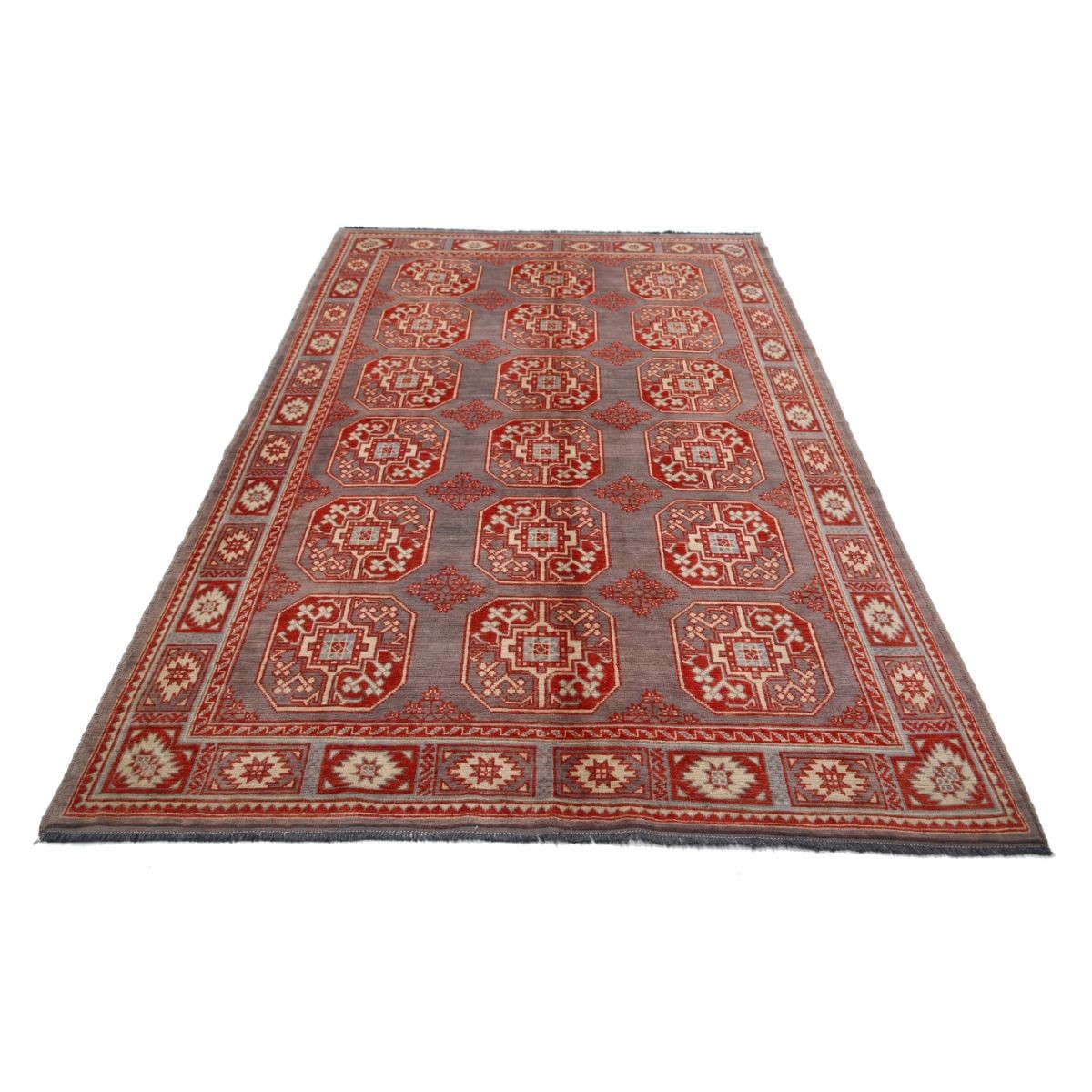 Revival 6x9 Handmade Double Knotted Washable Wool Rug - Colorful