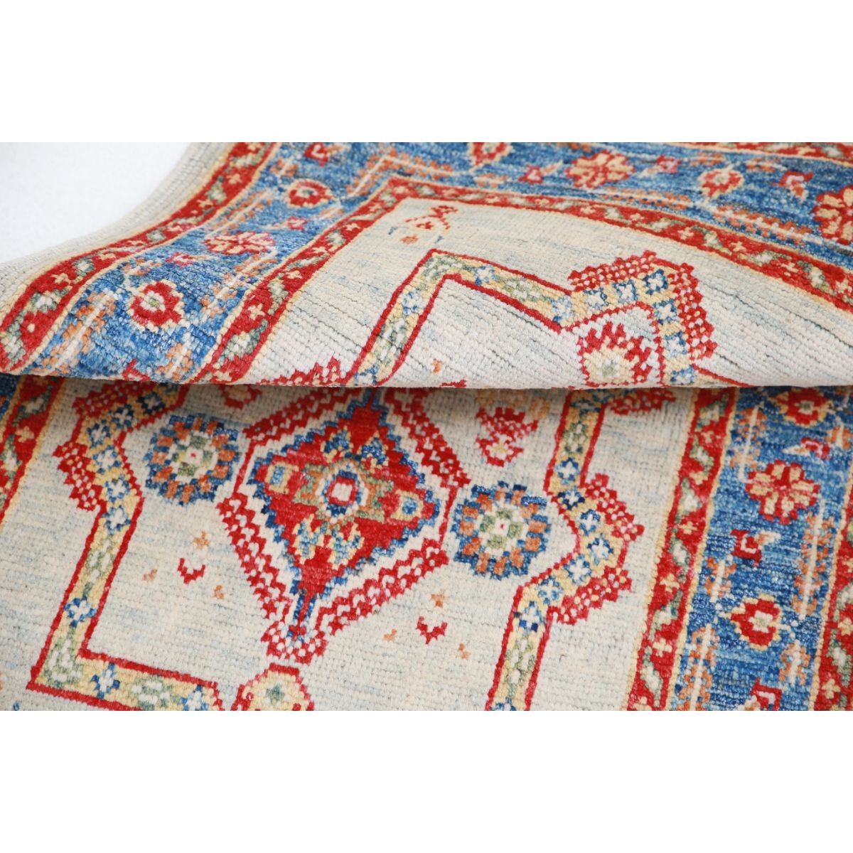 Revival 2x3 Handmade Double Knotted Washable Wool Rug - Colorful