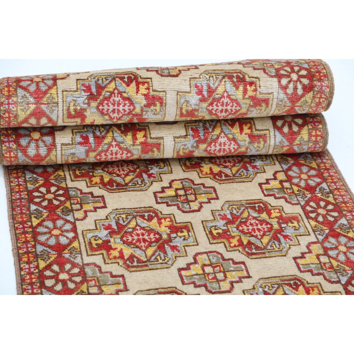 Revival 3x10 Handmade Double Knotted Washable Wool Runner - Colorful