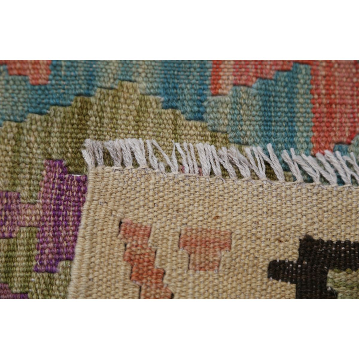 Maimana 5x7 Hand Woven Washable Wool Rug - Colorful