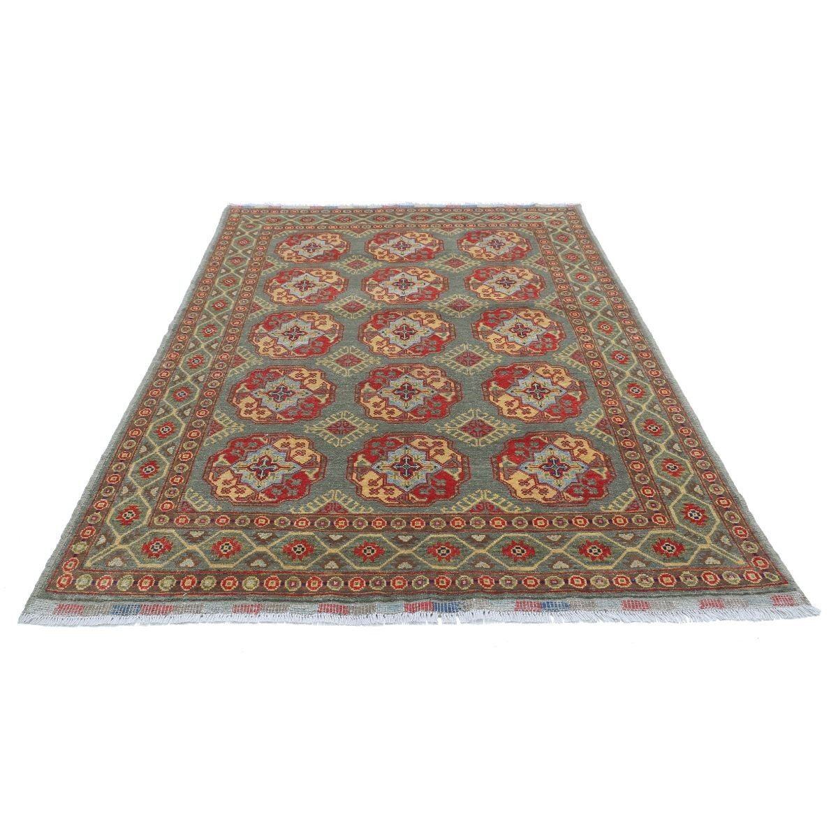 Revival 6x8 Handmade Double Knotted Washable Wool Rug - Colorful
