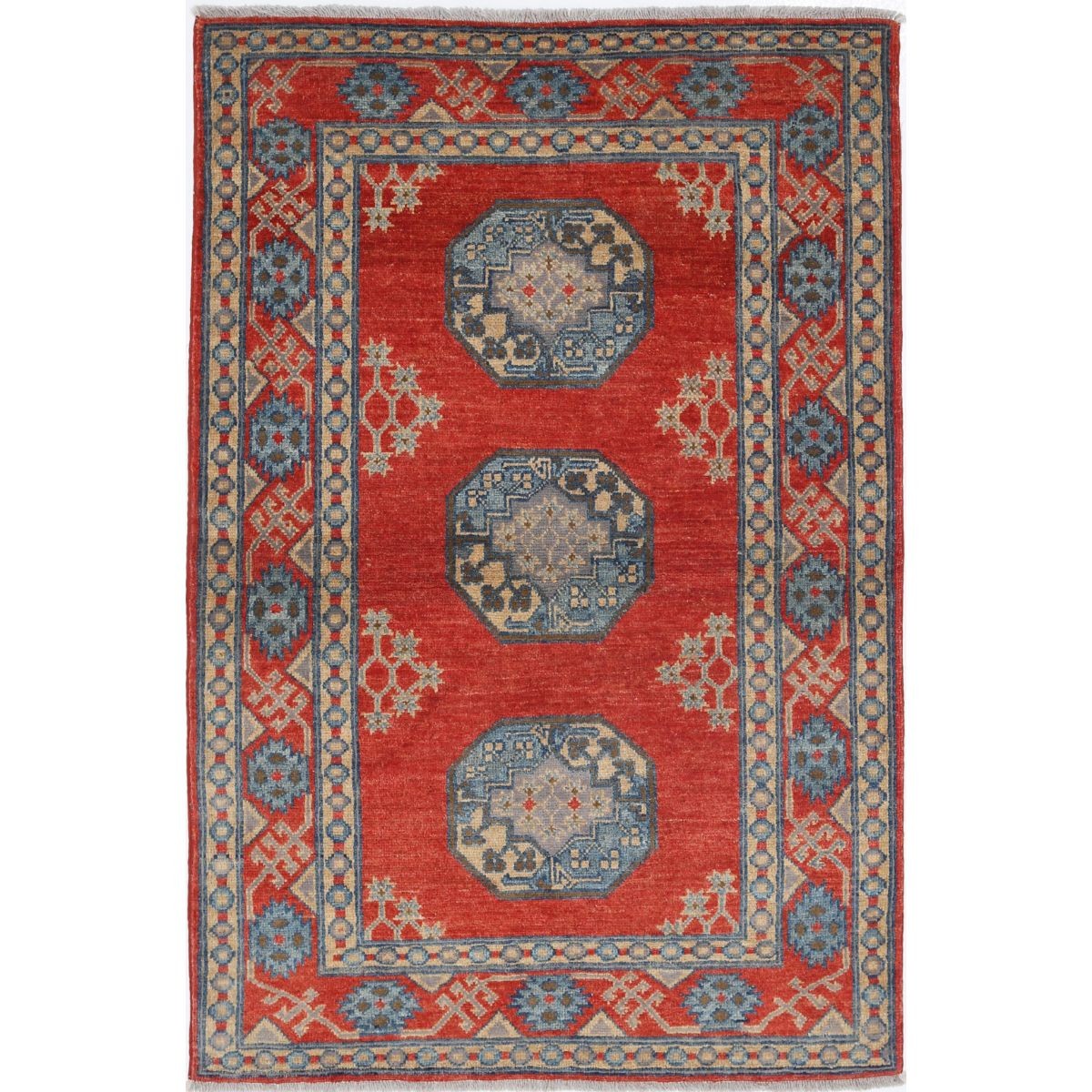 Revival 3x5 Handmade Double Knotted Washable Wool Rug - Colorful