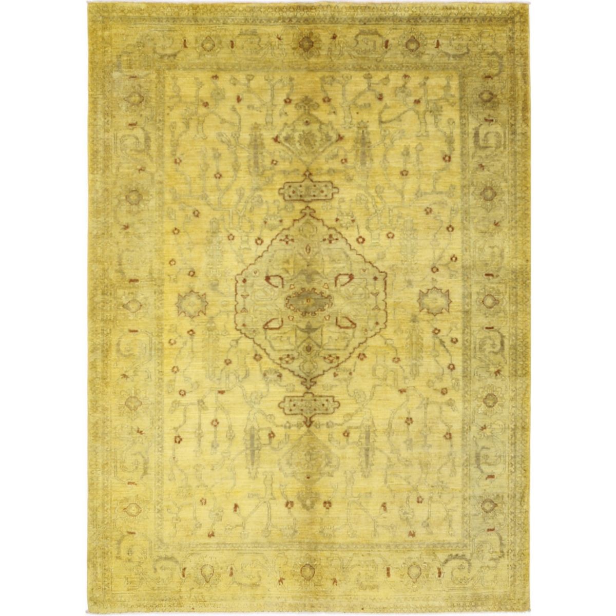 Overdye 7x9 Handmade Double Knotted Washable Wool Rug - Monochormatic