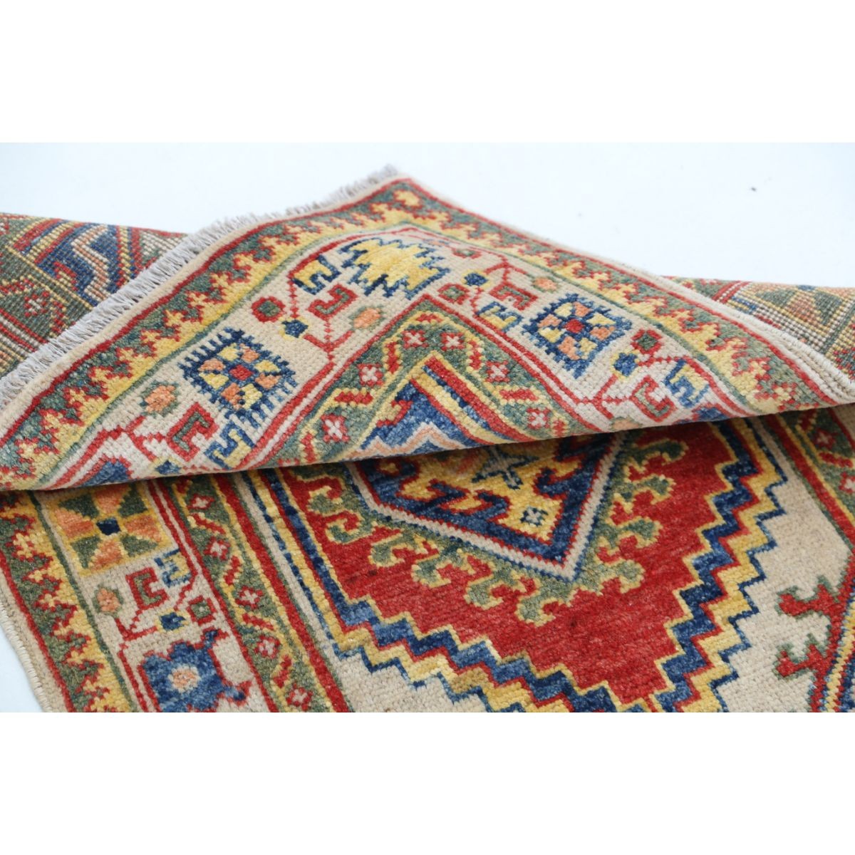 Revival 2x3 Handmade Double Knotted Washable Wool Rug - Colorful