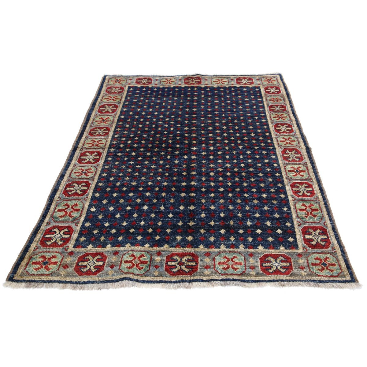 Revival 5x6 Handmade Double Knotted Washable Wool Rug - Colorful