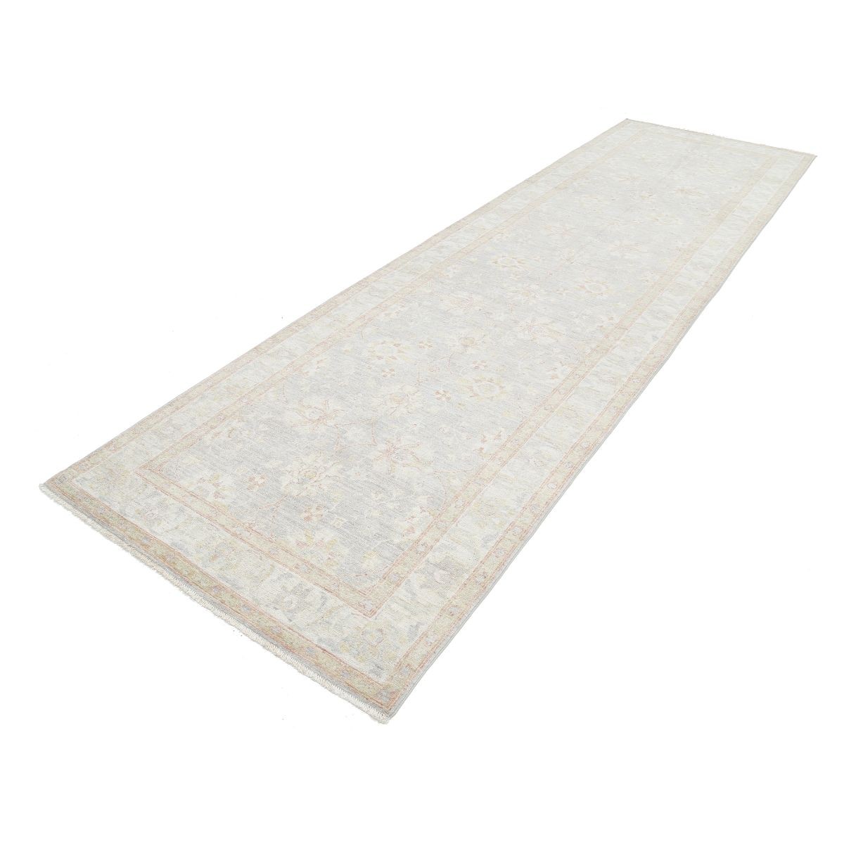 Serenity 4x14 Handmade Double Knotted Washable Wool Runner - Soft Hues