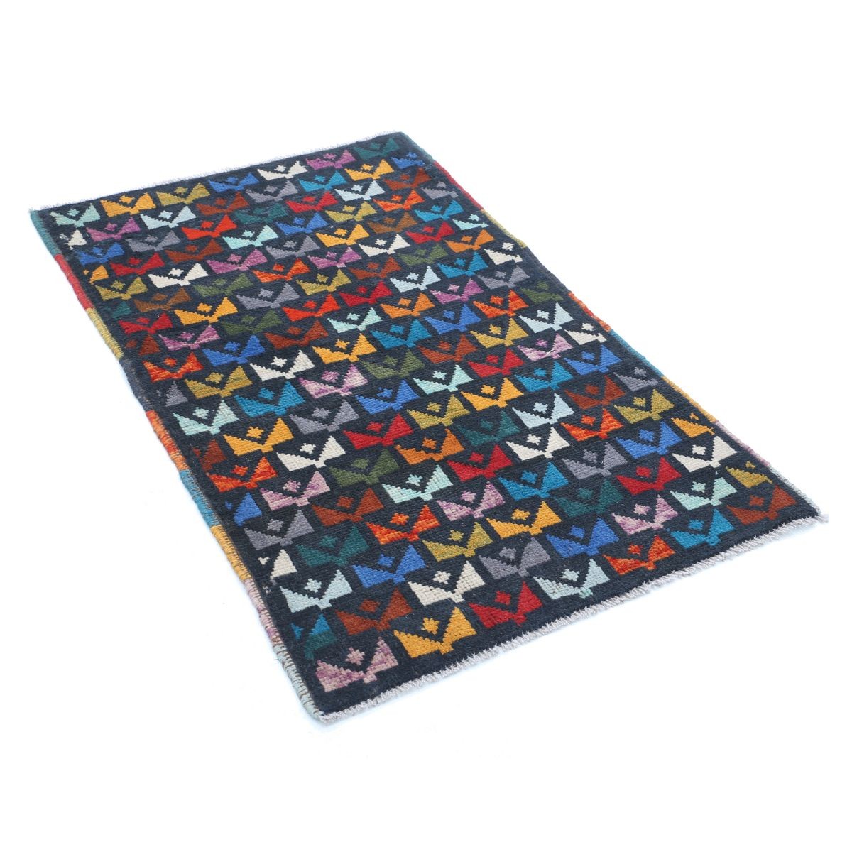Revival 3x4 Handmade Double Knotted Washable Wool Rug - Colorful