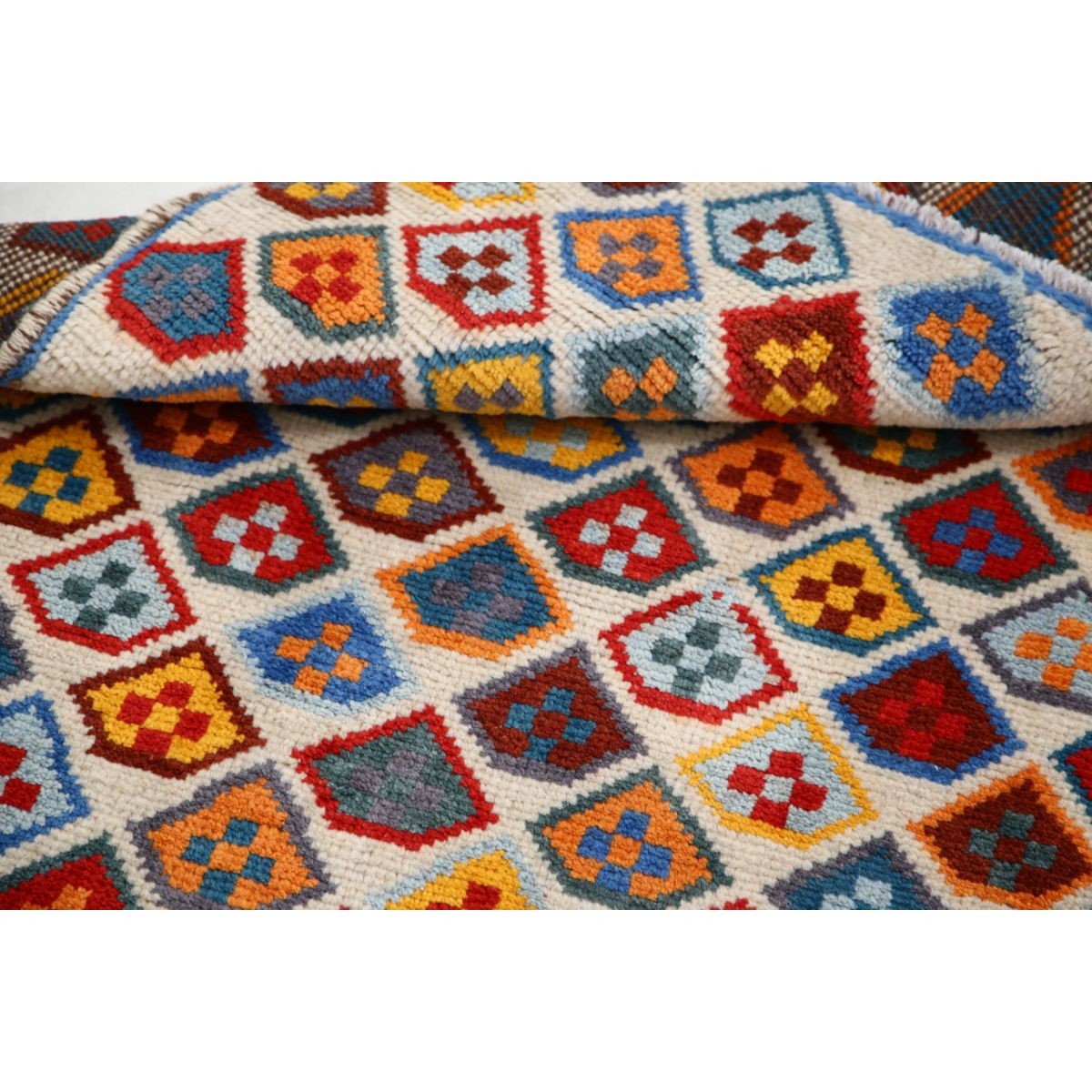 Revival 3x4 Handmade Double Knotted Washable Wool Rug - Colorful