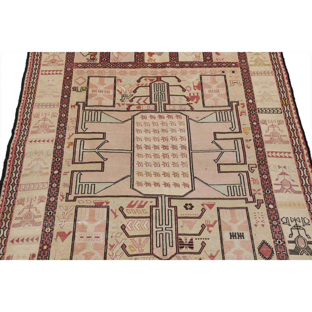 Silki 4x6 Hand Woven Washable Silk Rug - Colorful