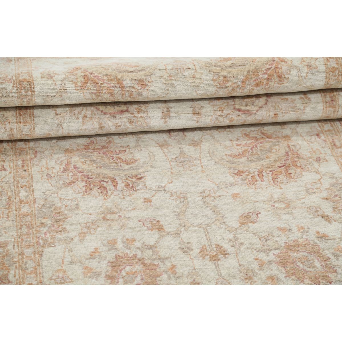 Serenity 4x10 Handmade Double Knotted Washable Wool Runner - Soft Hues