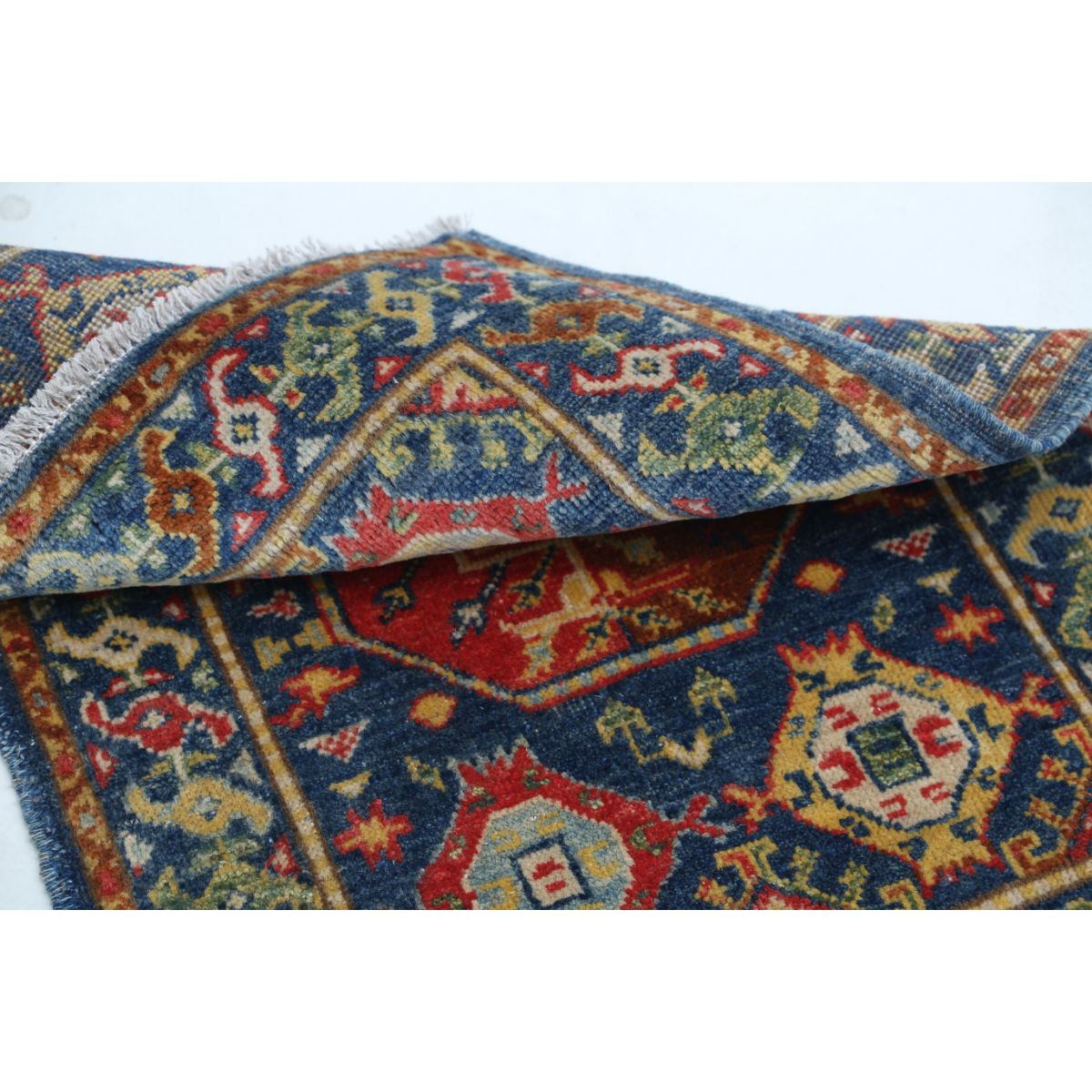 Revival 2x3 Handmade Double Knotted Washable Wool Rug - Colorful