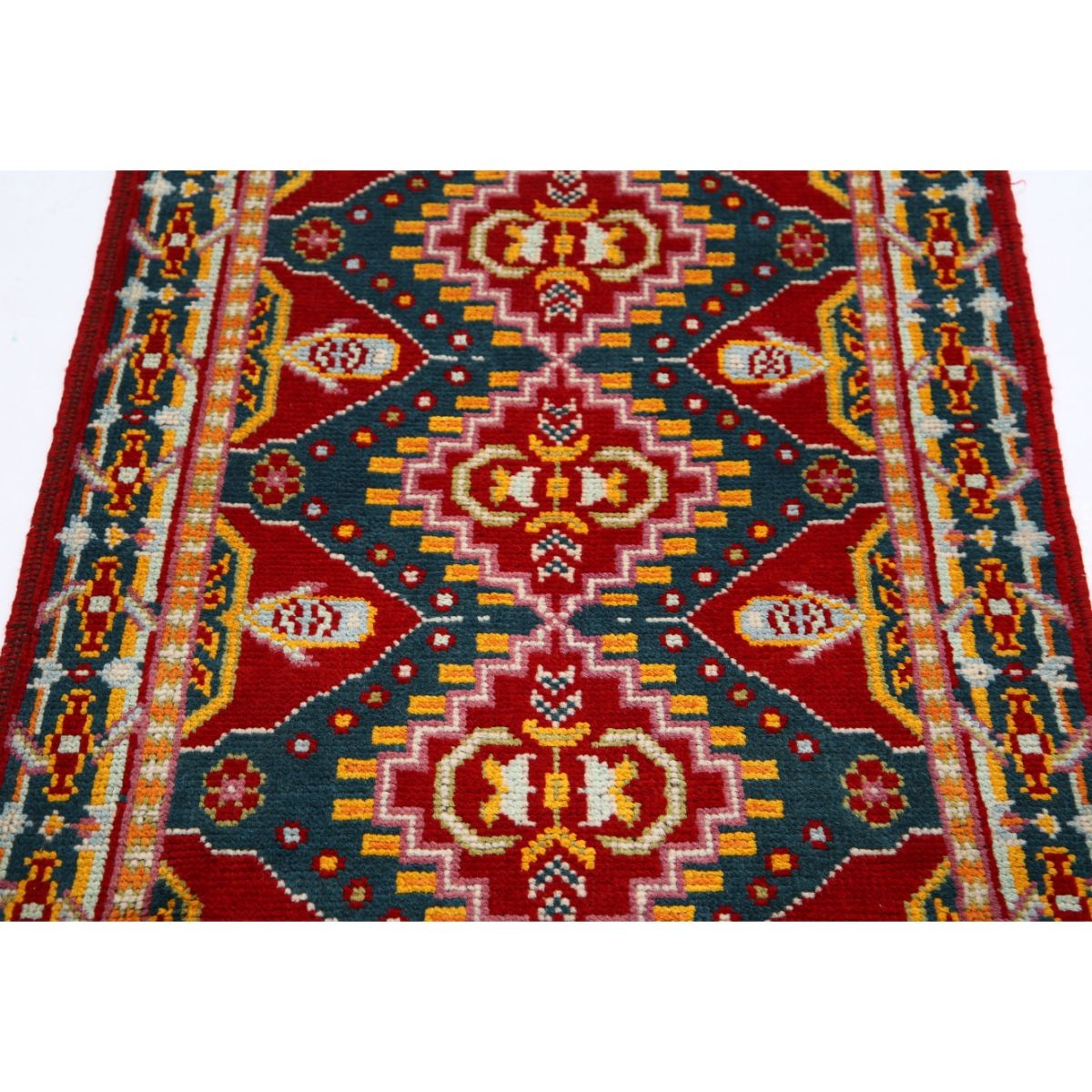 Revival 3x4 Handmade Double Knotted Washable Wool Rug - Colorful