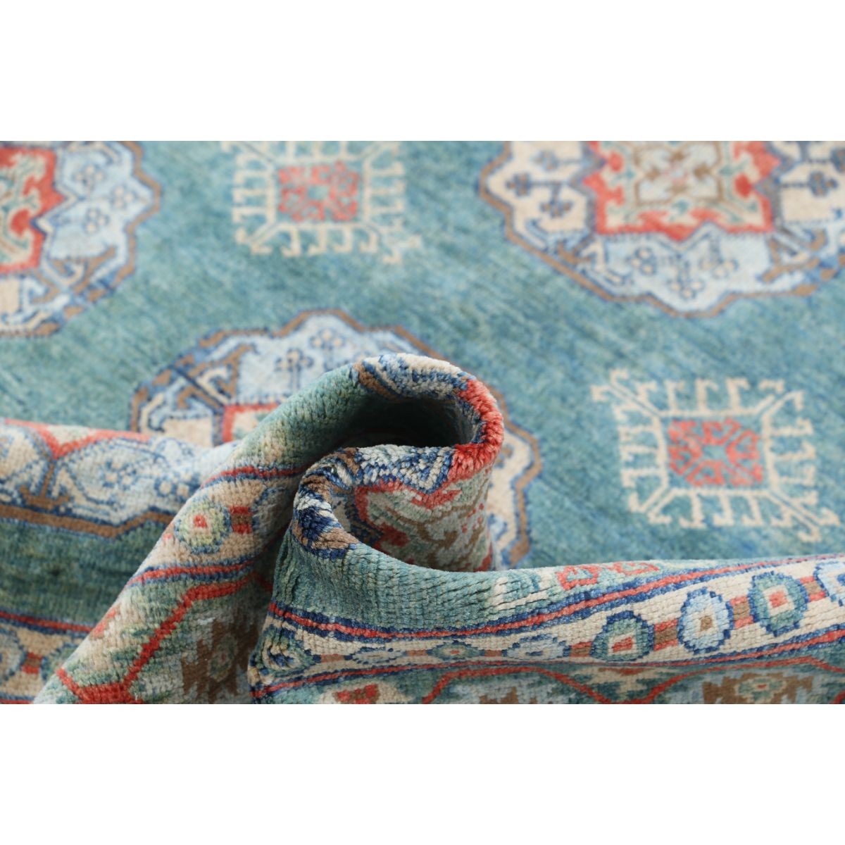 Revival 6x8 Handmade Double Knotted Washable Wool Rug - Colorful