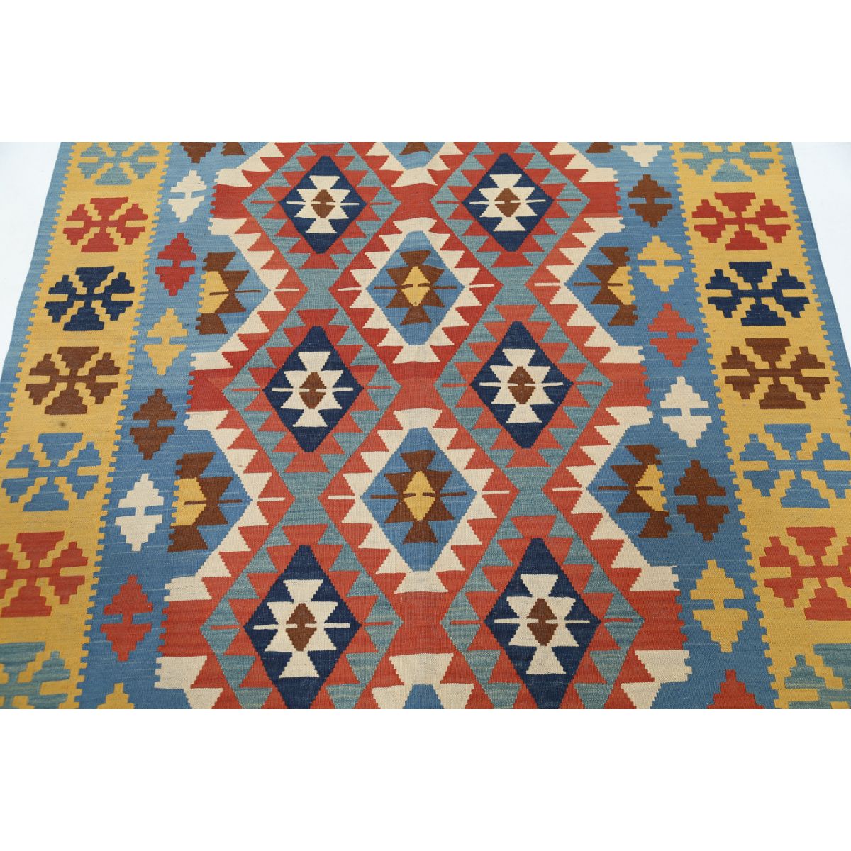 Kafkaas 5x7 Hand Woven Washable Wool Rug - Colorful