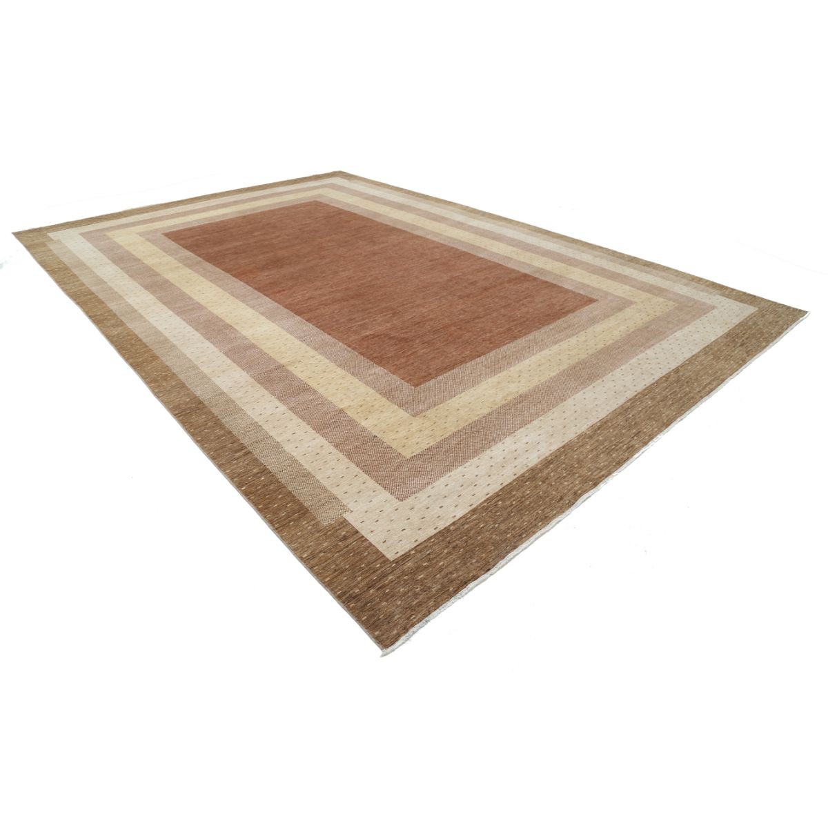 Modcar 12x17 Handmade Double Knotted Washable Wool Rug - Colorful