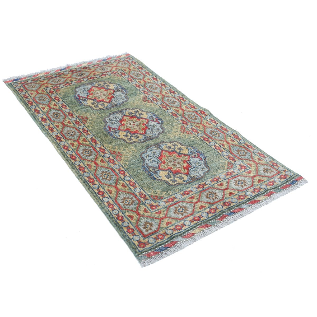 Revival 3x5 Handmade Double Knotted Washable Wool Rug - Colorful