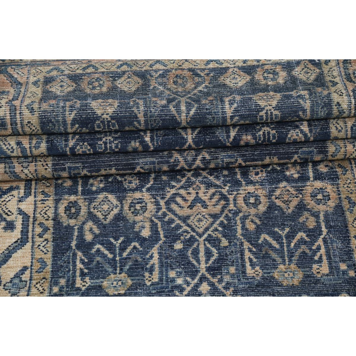 Vintage 3x14 Handmade Double Knotted Washable Wool Runner - Soft Hues