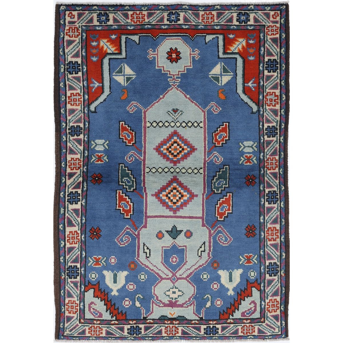 Revival 3x5 Handmade Double Knotted Washable Wool Rug - Colorful