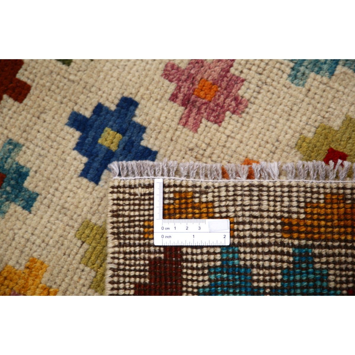 Revival 3x4 Handmade Double Knotted Washable Wool Rug - Colorful