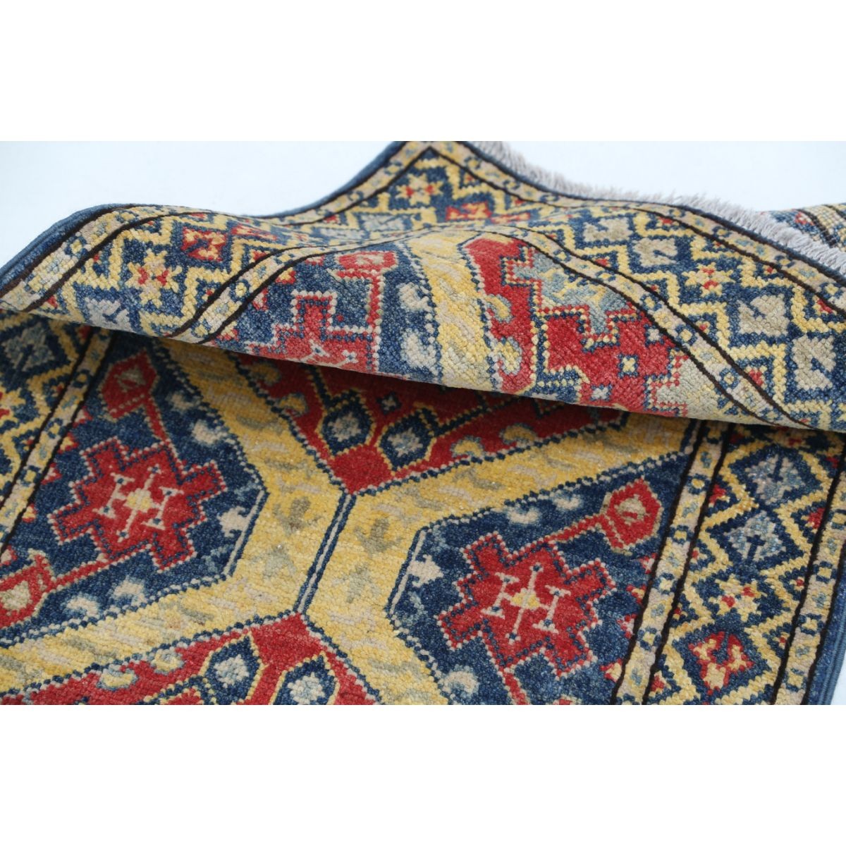 Revival 2x3 Handmade Double Knotted Washable Wool Rug - Colorful