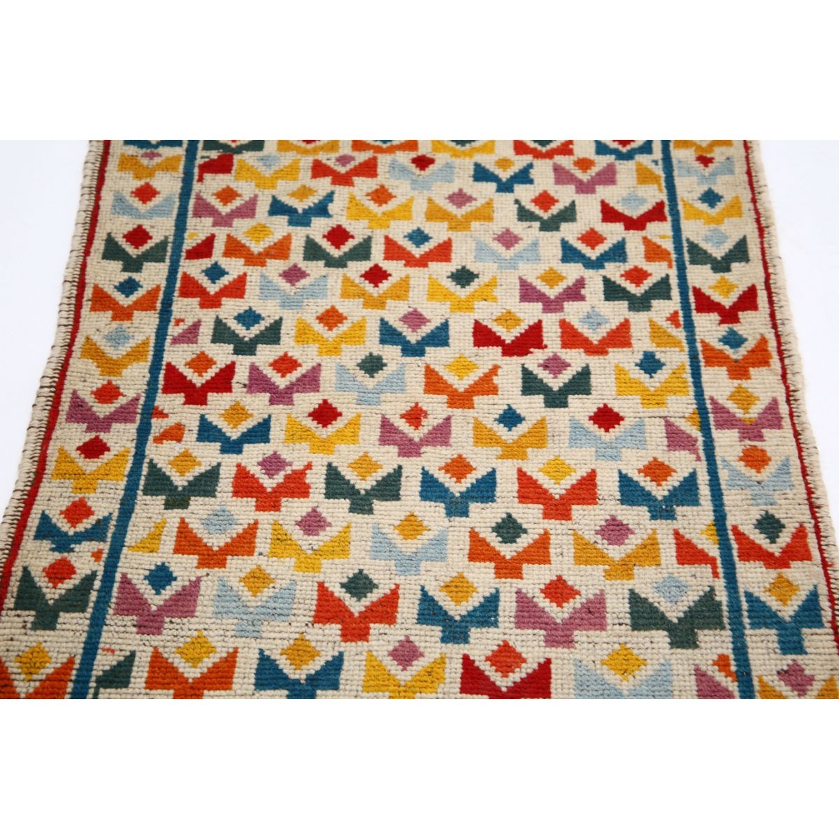 Revival 3x4 Handmade Double Knotted Washable Wool Rug - Colorful