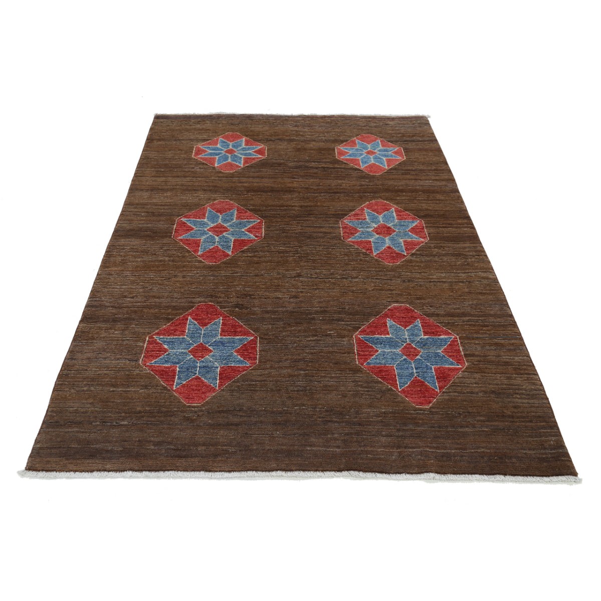Modcar 5x7 Handmade Double Knotted Washable Wool Rug - Colorful