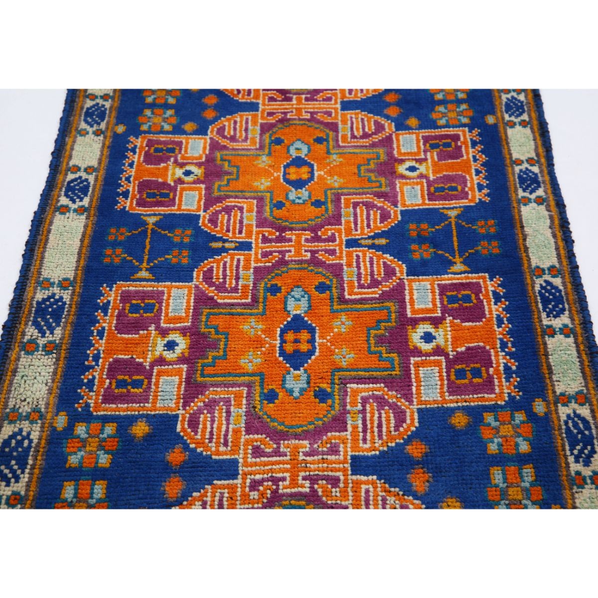 Revival 3x4 Handmade Double Knotted Washable Wool Rug - Colorful