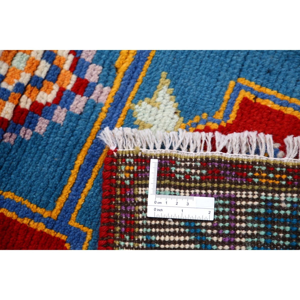 Revival 3x4 Handmade Double Knotted Washable Wool Rug - Colorful