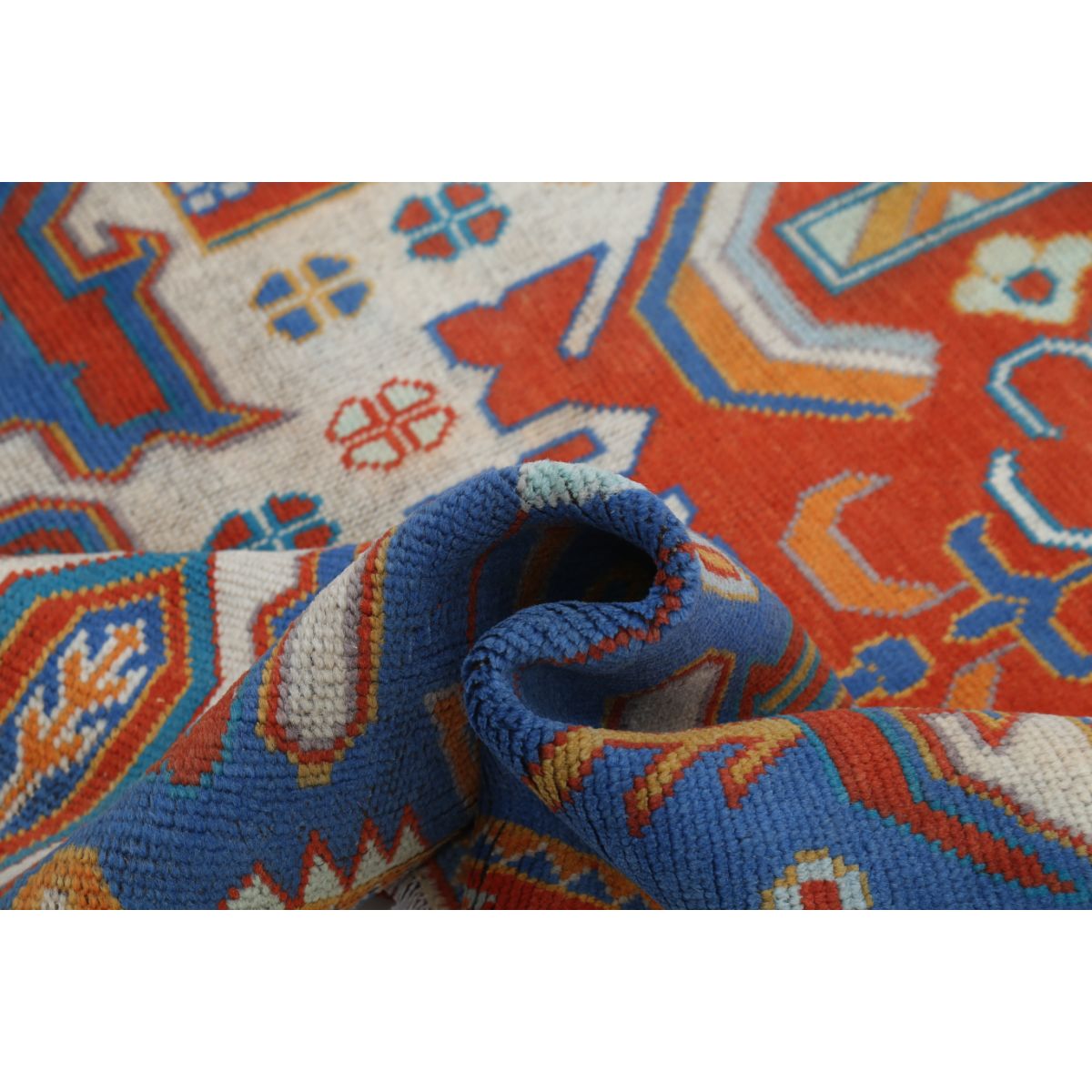 Revival 6x8 Handmade Double Knotted Washable Wool Rug - Colorful
