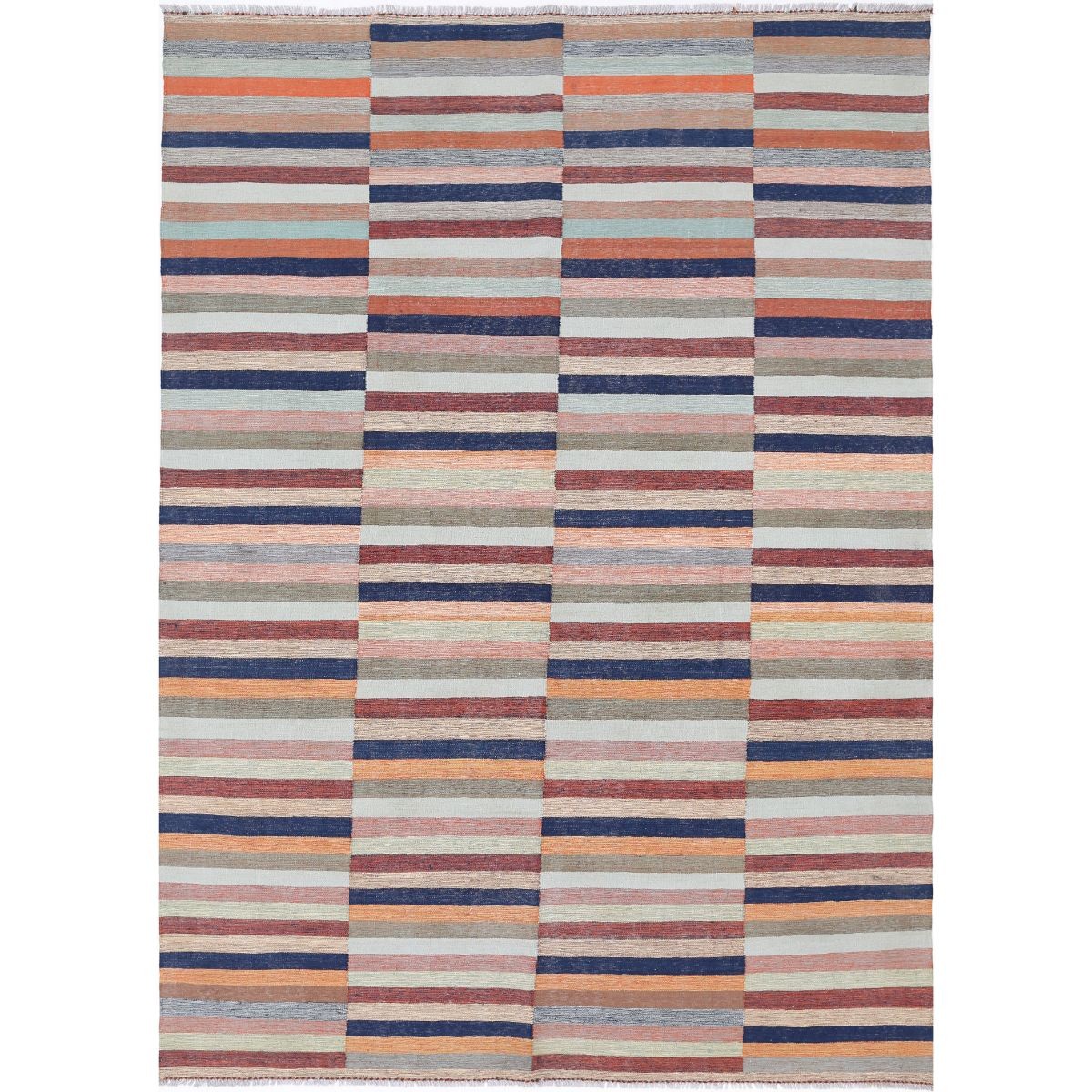 Kafkaas 7x10 Hand Woven Washable Wool Rug - Colorful