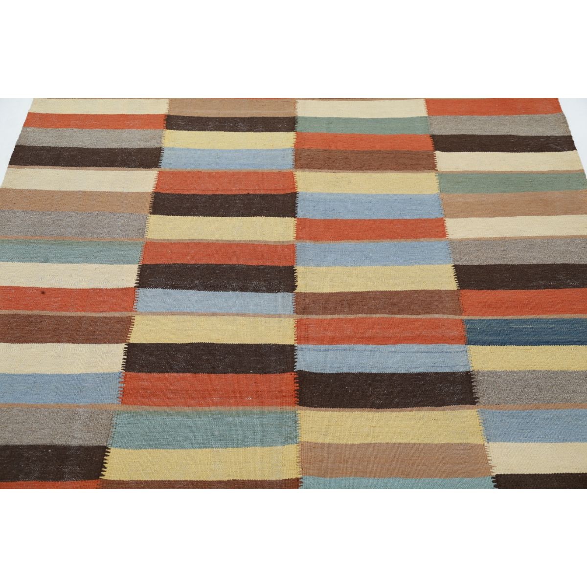 Kafkaas 5x7 Hand Woven Washable Wool Rug - Colorful
