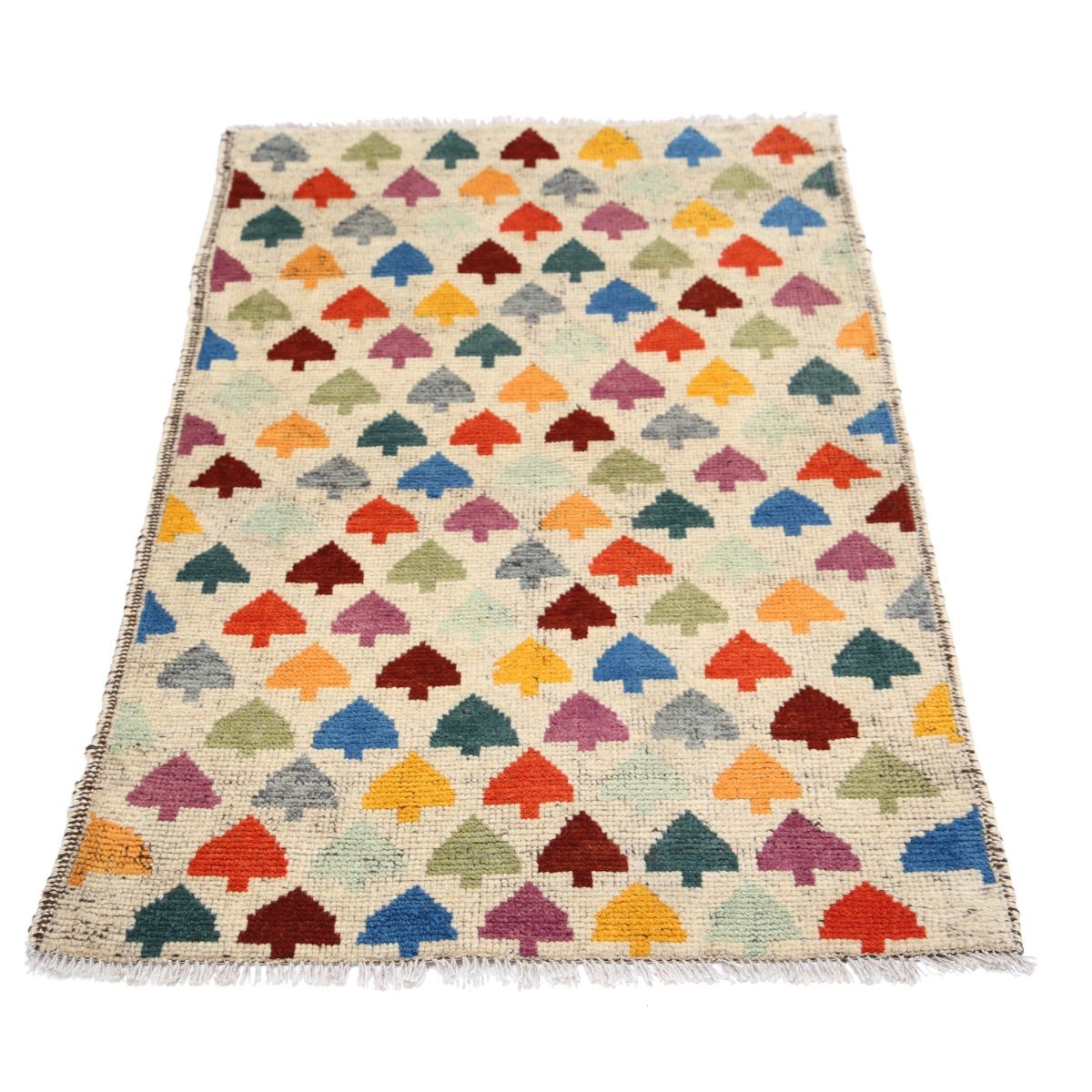 Revival 3x4 Handmade Double Knotted Washable Wool Rug - Colorful