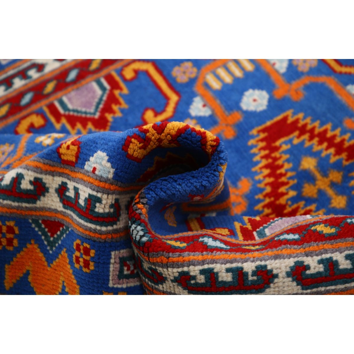 Revival 5x7 Handmade Double Knotted Washable Wool Rug - Colorful