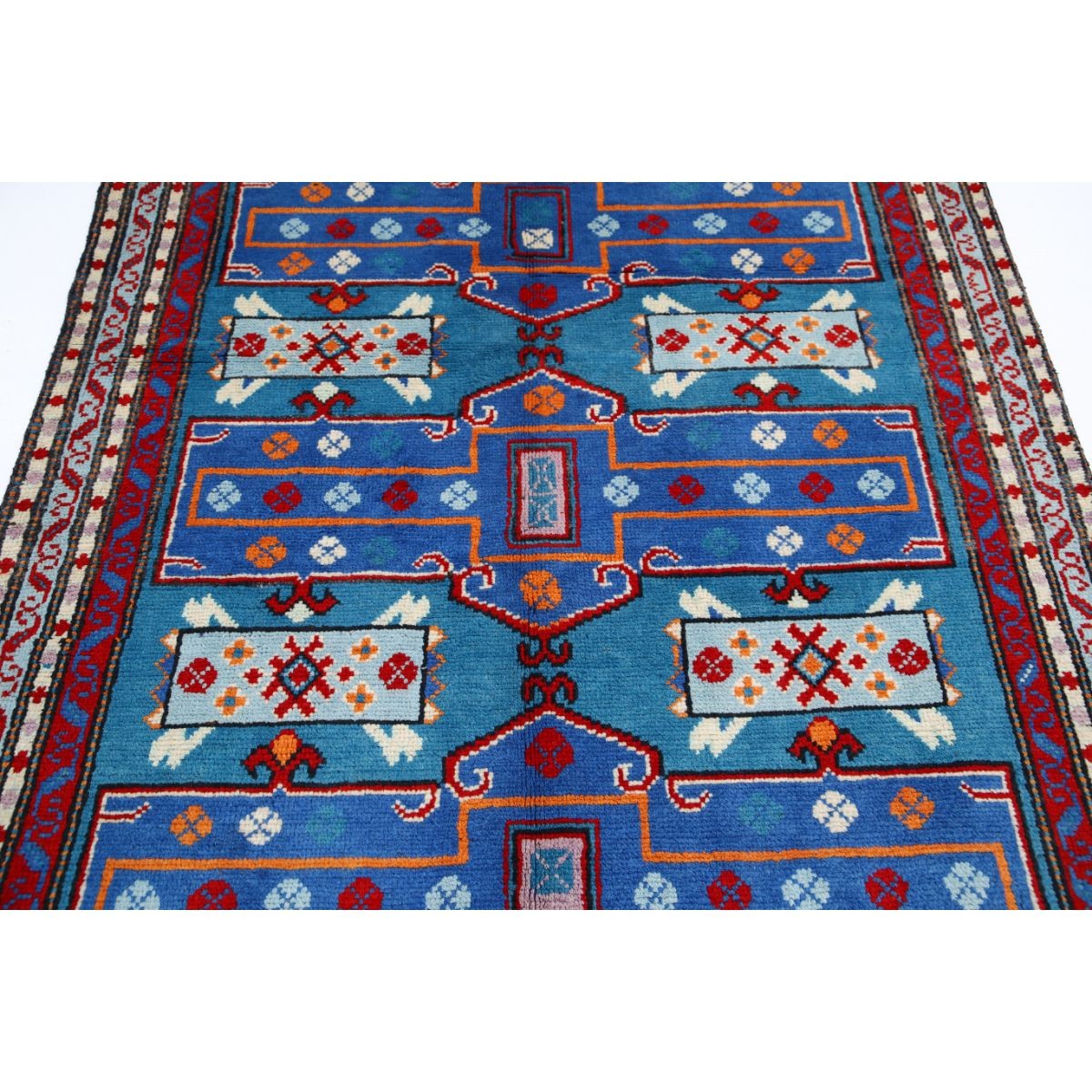 Revival 5x6 Handmade Double Knotted Washable Wool Rug - Colorful