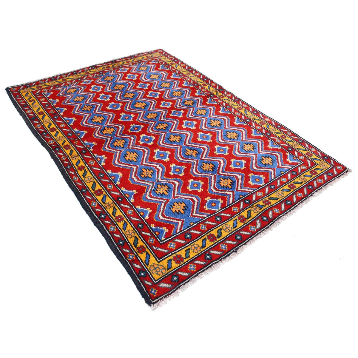 Revival 5x7 Handmade Double Knotted Washable Wool Rug - Colorful