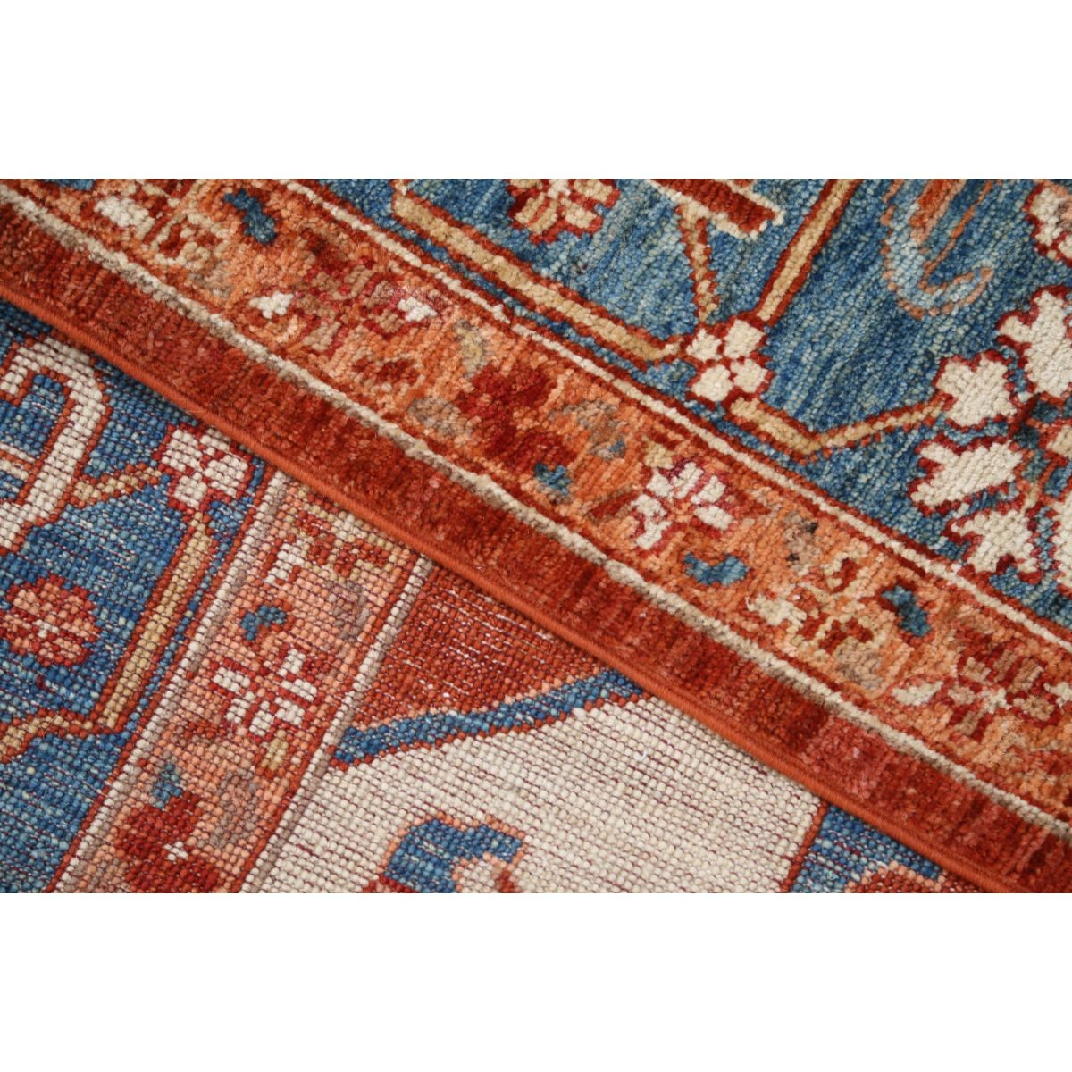Heriz 9x11 Handmade Double Knotted Washable Wool Rug - Colorful