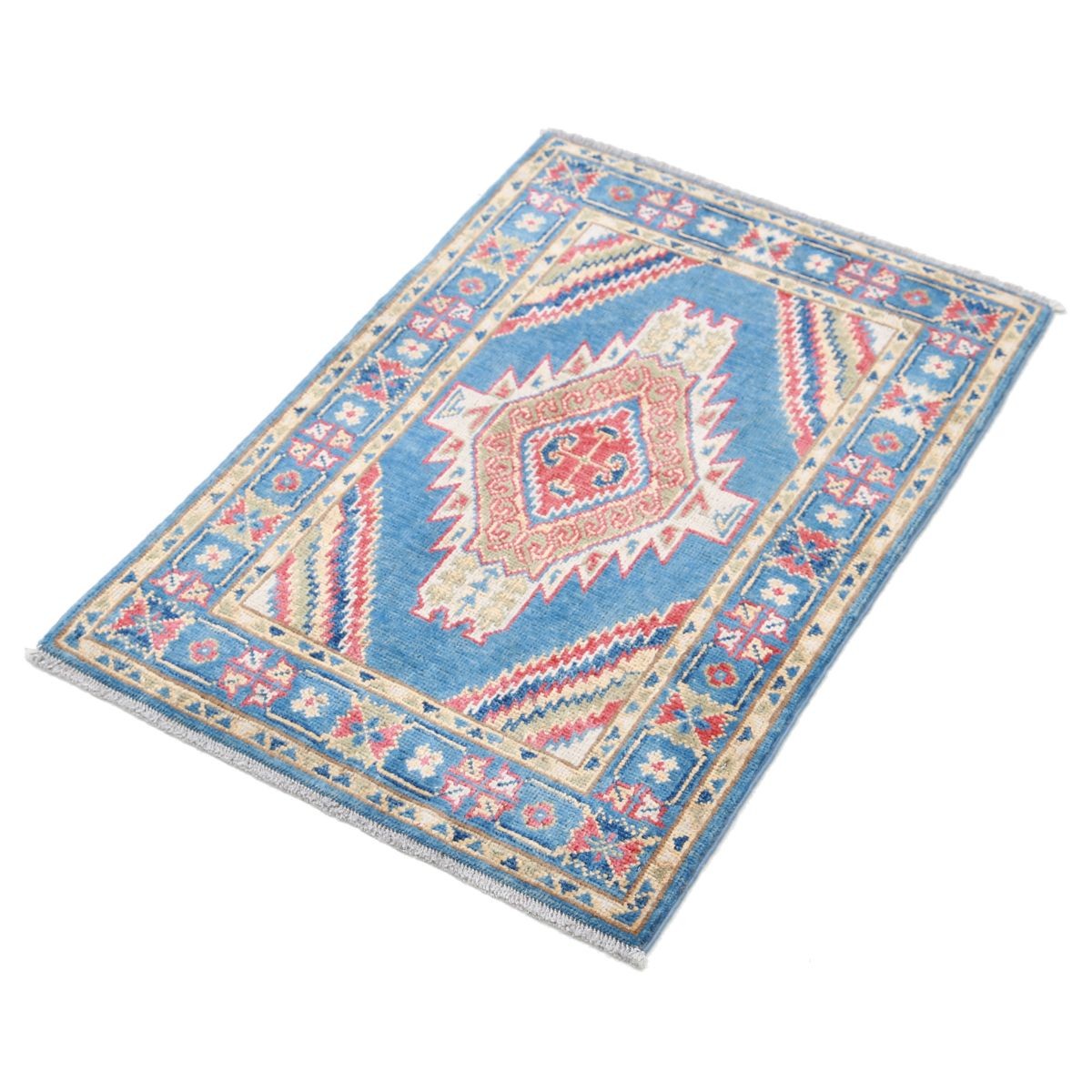 Revival 2x3 Handmade Double Knotted Washable Wool Rug - Colorful