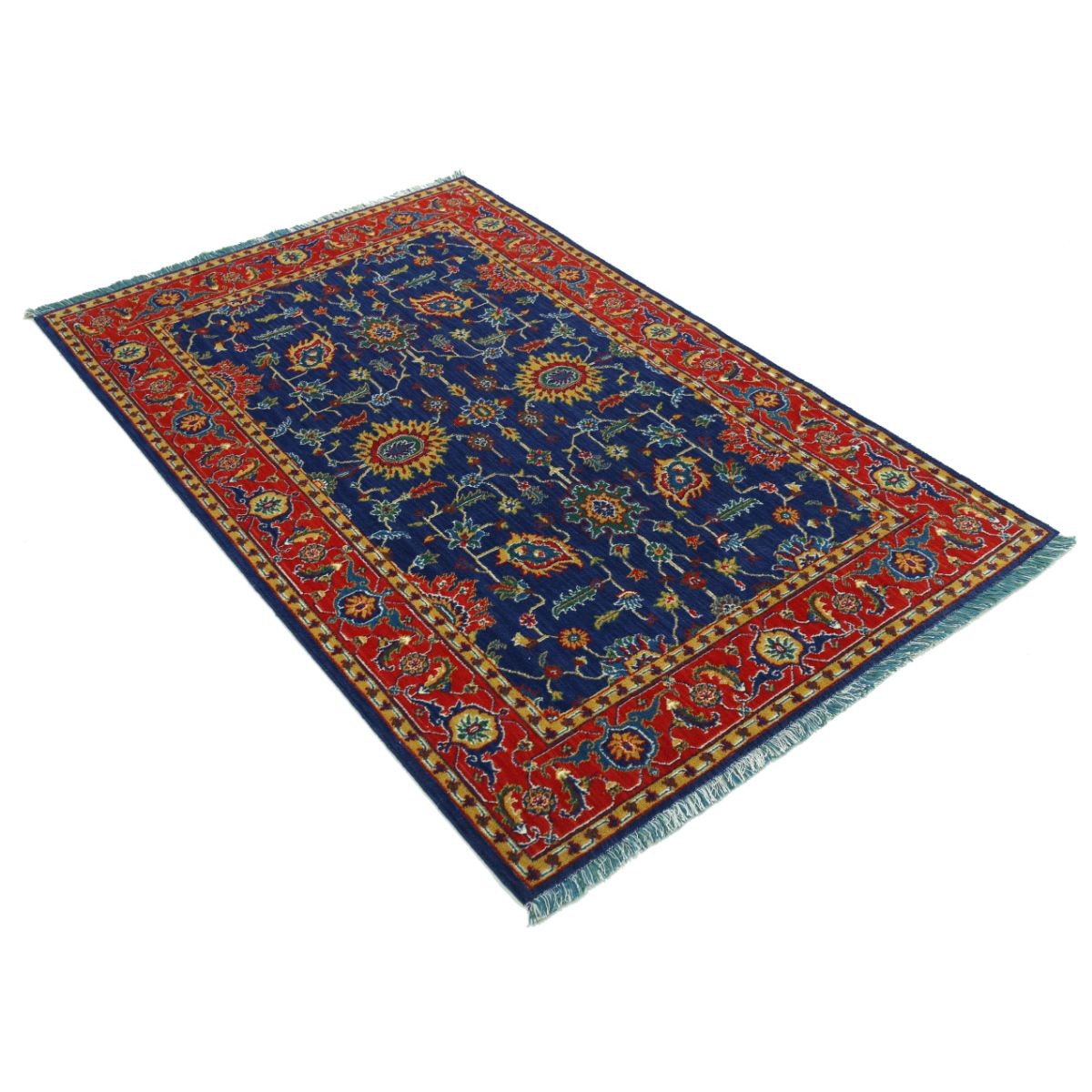 Gulshan 4x6 Machine-Made Washable Wool Rug - Colorful