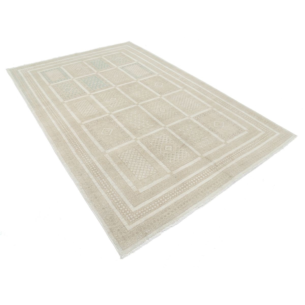 Bakhtiari 6x9 Handmade Double Knotted Washable Wool Rug - Soft Hues