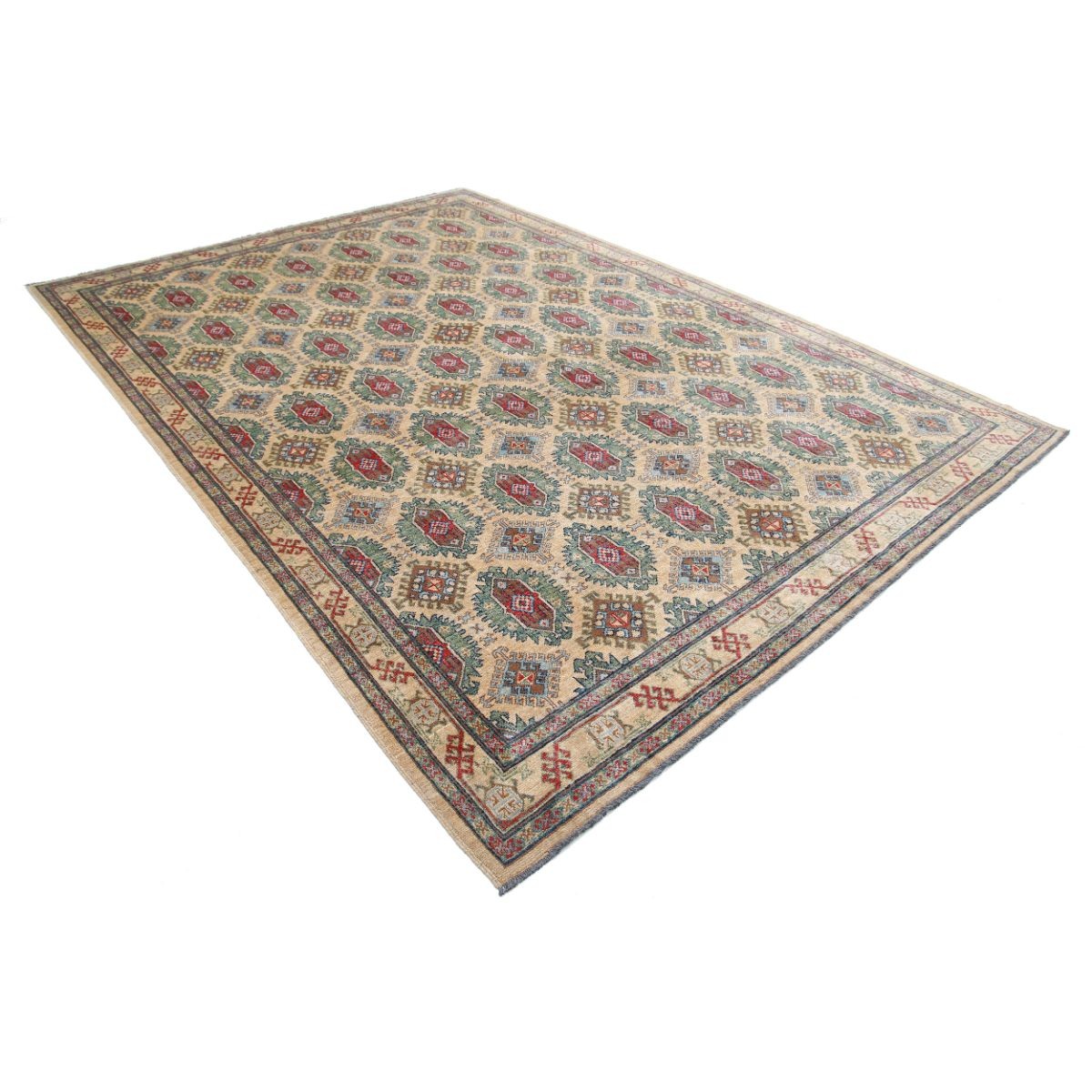 Revival 8x12 Handmade Double Knotted Washable Wool Rug - Colorful