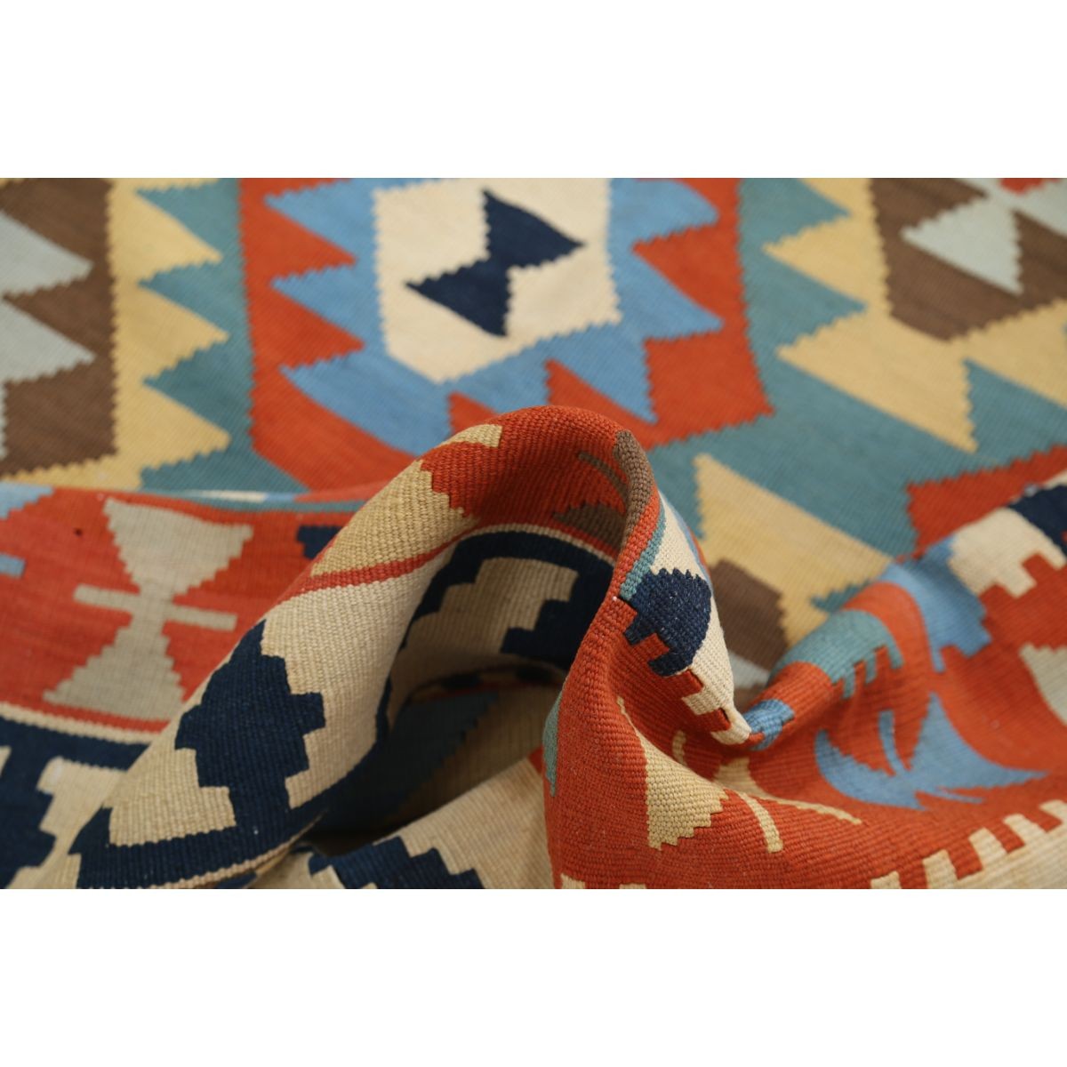 Kafkaas 5x7 Hand Woven Washable Wool Rug - Colorful