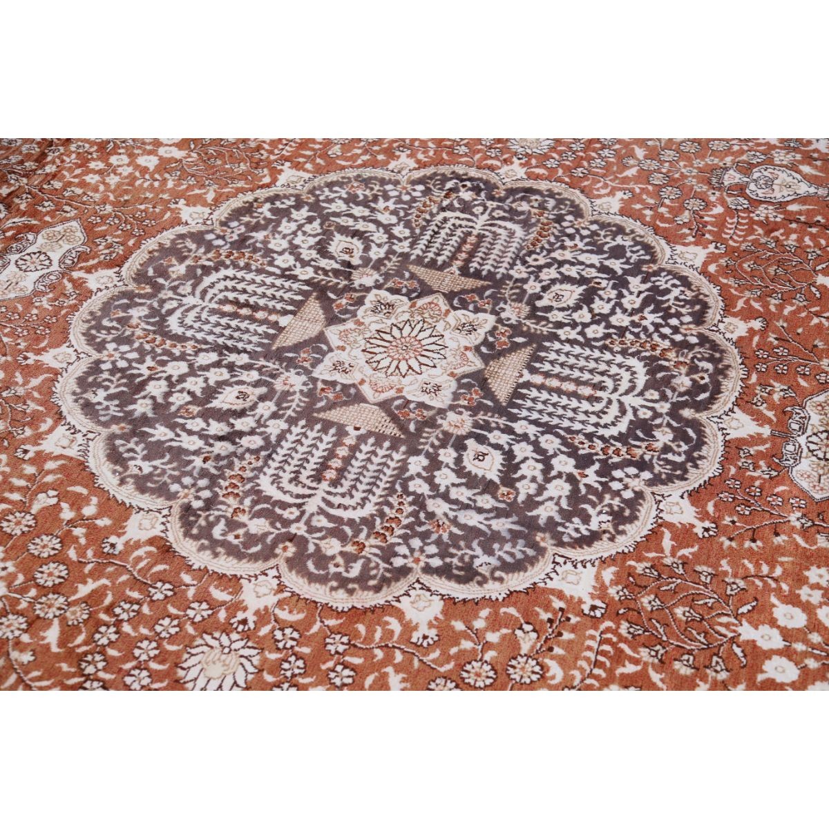 Heritage 10x14 Handmade Double Knotted Washable Silk Rug - Colorful
