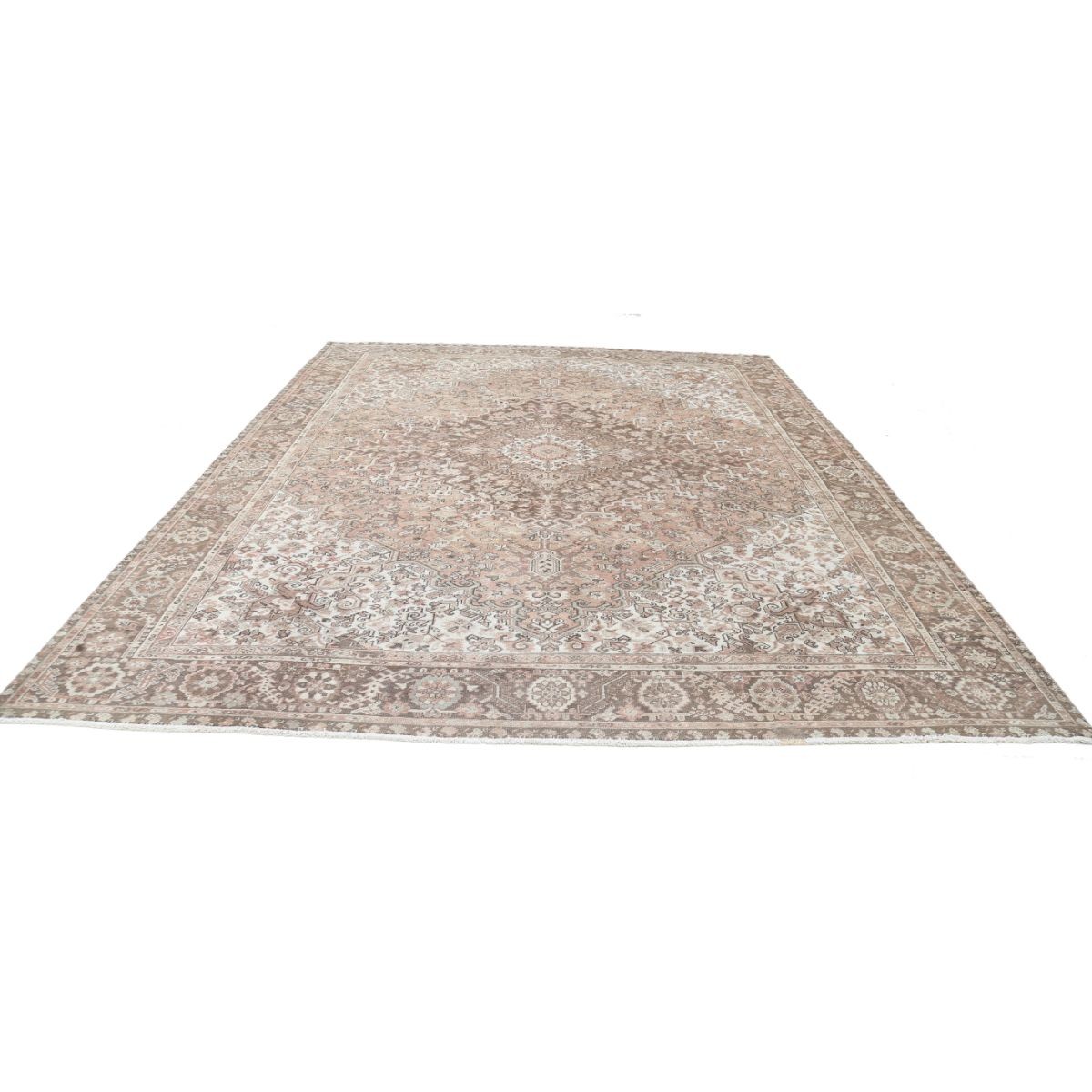 Vintage 11x14 Handmade Double Knotted Washable Wool Rug - Soft Hues