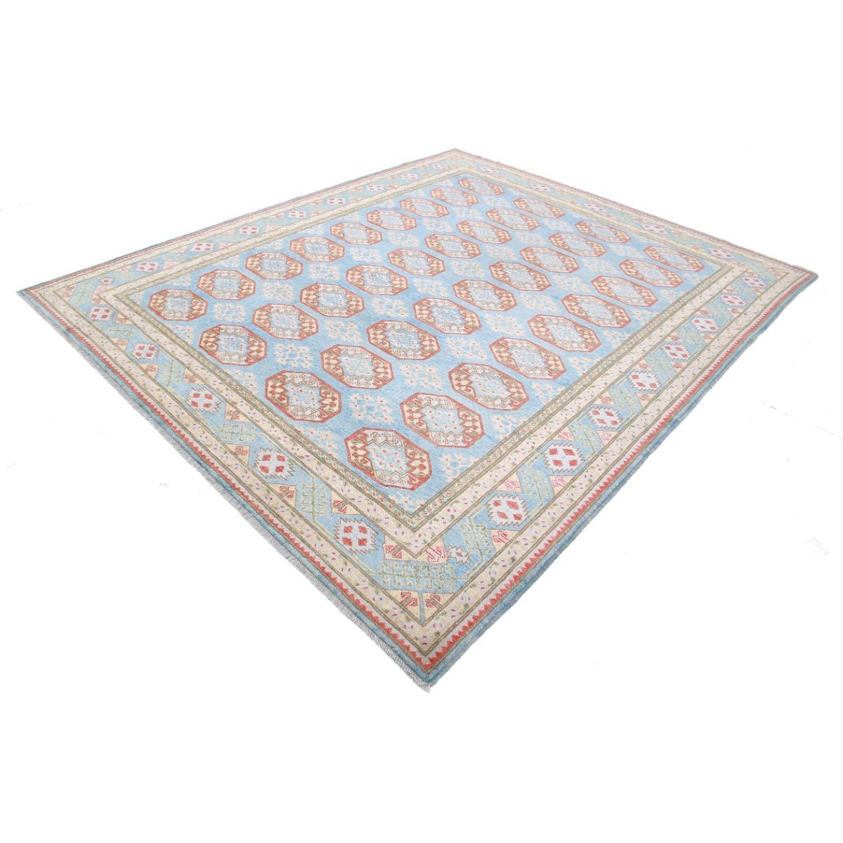 Revival 8x10 Handmade Double Knotted Washable Wool Rug - Colorful