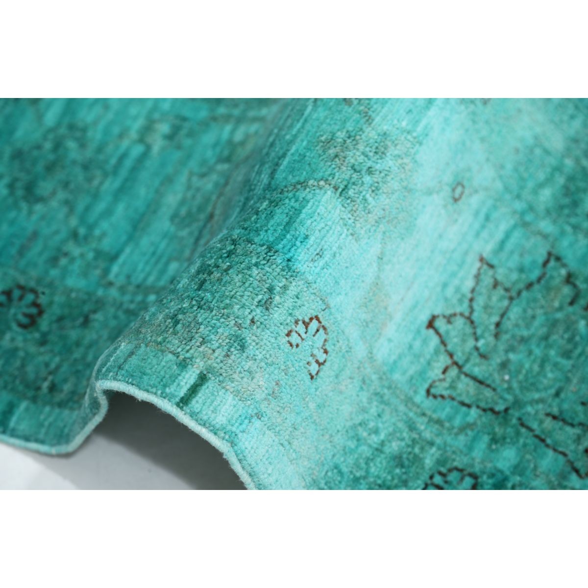 Overdye 7x10 Handmade Double Knotted Washable Wool Rug - Monochormatic