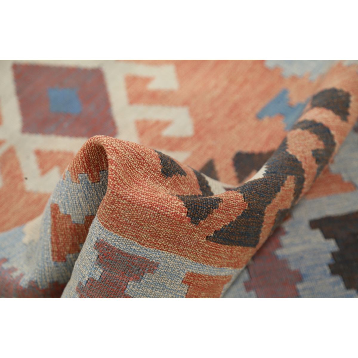 Kafkaas 3x10 Hand Woven Washable Wool Runner - Colorful