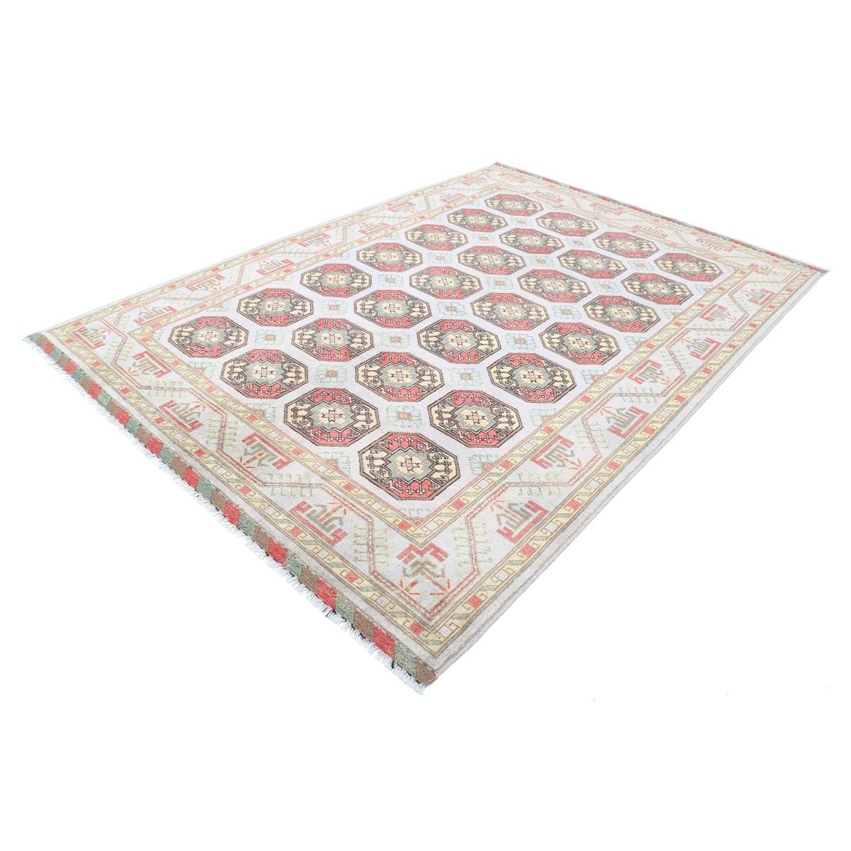 Revival 7x10 Handmade Double Knotted Washable Wool Rug - Colorful