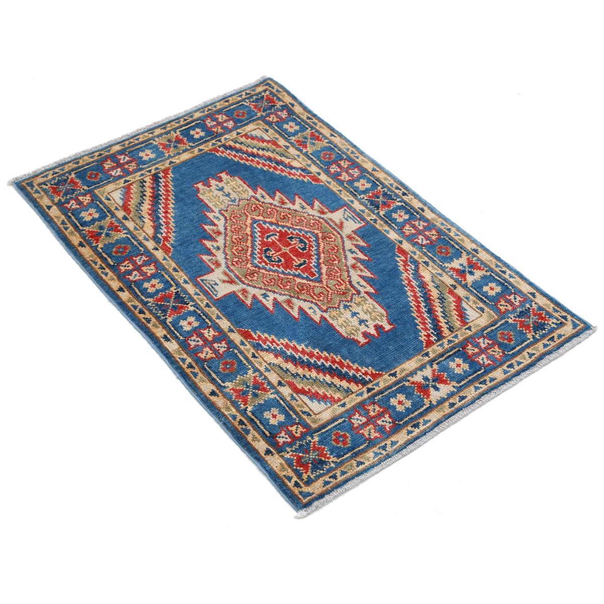 Revival 2x3 Handmade Double Knotted Washable Wool Rug - Colorful