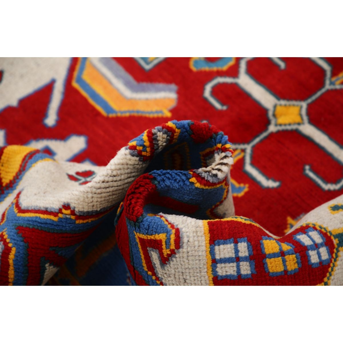 Revival 6x8 Handmade Double Knotted Washable Wool Rug - Colorful
